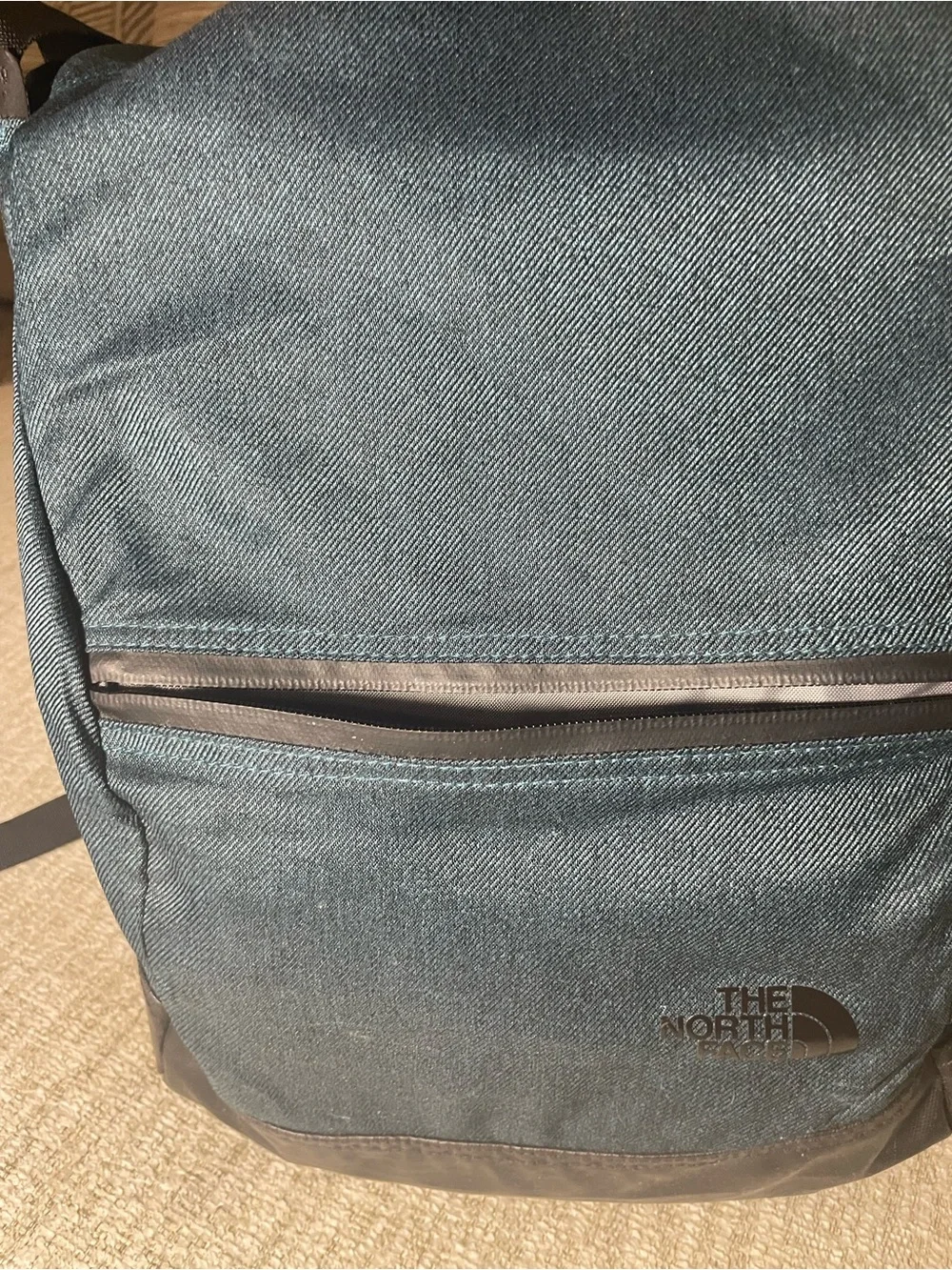 The North Face Navy Blue & Black Roll Top Messenger Bag Laptop Backpack